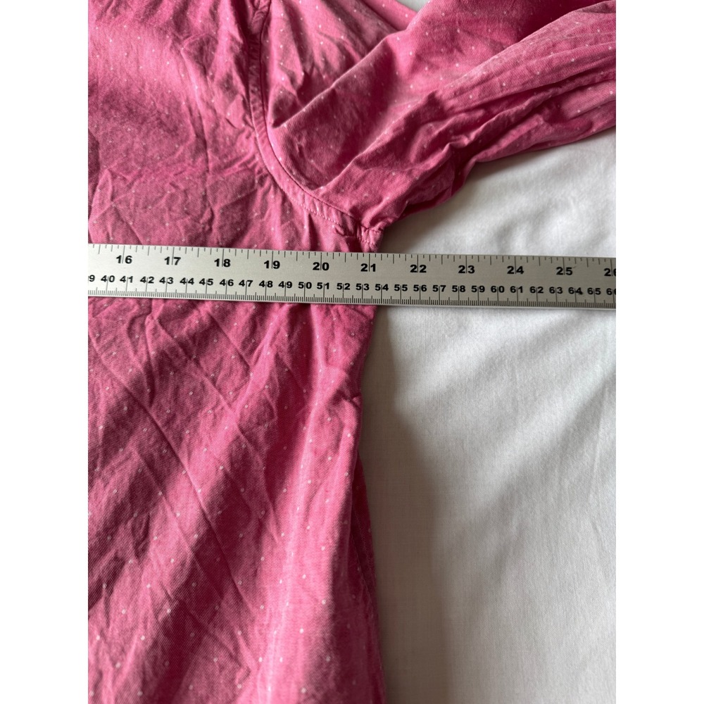 John Lennon Pink Polka Dot Long Sleeve Button Down Shirt Mens Large Preppy - Picture 12 of 16